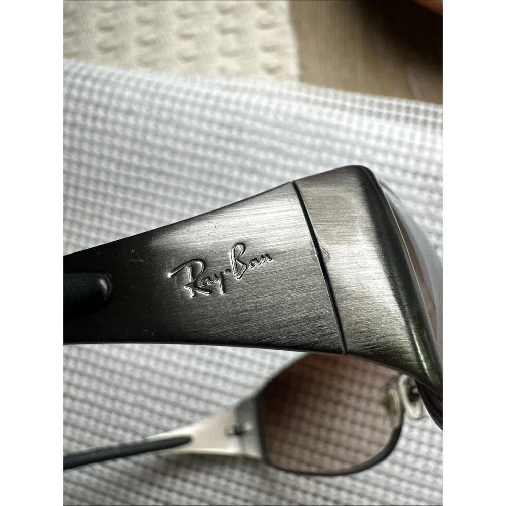 Ray-Ban RB3268 041/13 Highstreet Shield Sunglasses Gunmetal Brown Gradient